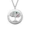 Circle Tree of Life Necklace with Birthstones