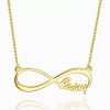 Infinity Name Necklace 14K Gold Plated Silver