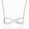 Infinity Style Name Necklace Silver