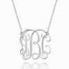 Large Monogram Necklace Silver