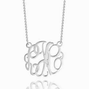 Monogram Necklace Silver