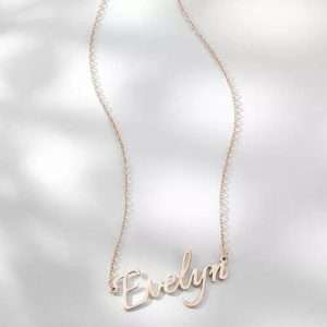 Personalized Name Necklace Rose Gold Plated