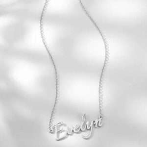 Personalized Name Necklace Silver