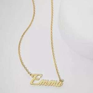 Personalized Name Necklace 14k Gold Plated