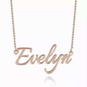 Personalized Name Necklace Rose Gold Plated