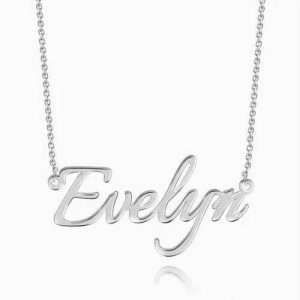 Personalized Name Necklace Silver