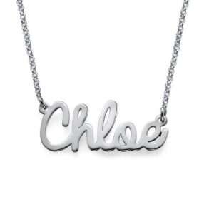 Cursive Name Necklace in Sterling Silver