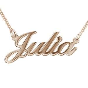 Small Classic Name Necklace in 18k Rose Gold Plating