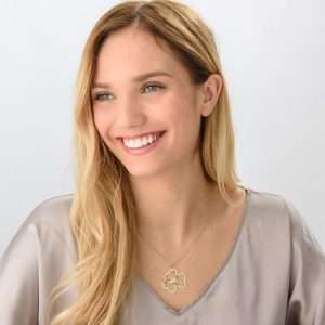 Personalized Triple Heart Necklace with Gold Plating