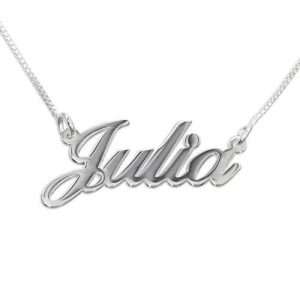 Small Sterling Silver Classic Name Necklace