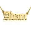 Gold Plated Old English Name Necklace