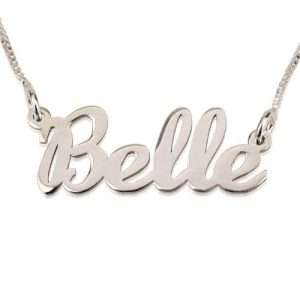 Cursive Name Necklace Silver