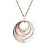 Three Disc Necklace with Rose Gold Plating